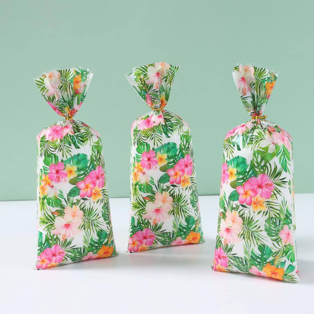 Hawaiian Gift Cookie Candy Bags Birthday Party Decor Kids Summer Hawaii Luau Tropical Wedding Birthday Party Supplies BabyShower