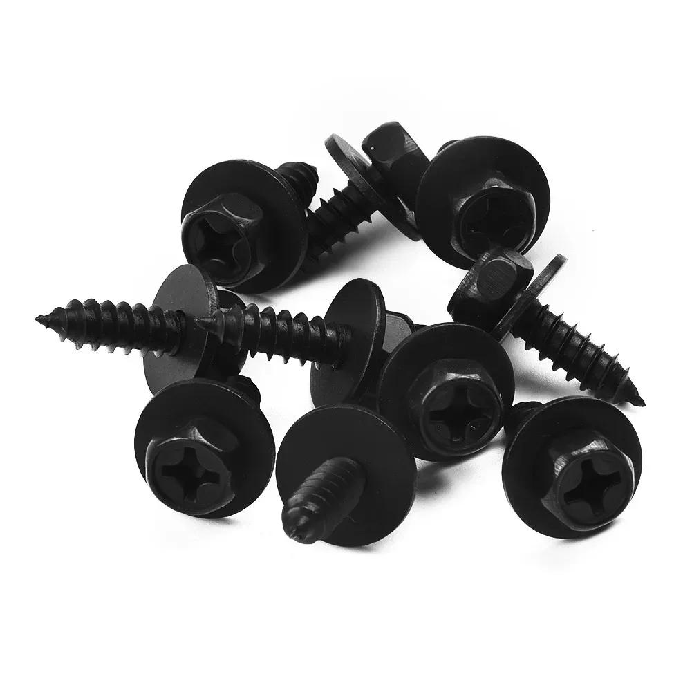 10Pcs Bumper Fender Bolt Screw Fastener Splash Seal Shield Rivet Clip Bolt Screw Fastener For Camry For RAV4 9mm X 9mm China Mainland