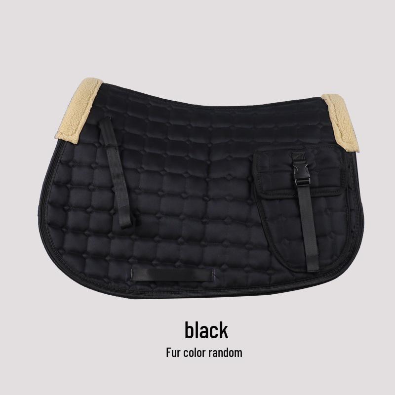 Equestrian Saddle Pad with Pouch - Sweat-Absorbing Riding Equipment
