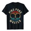 Ping Pong Master Vintage Table Tennis Player Funny Gift T-Shirt On Sale Gothic Tops & Tees Cotton Top T-Shirts Camisa