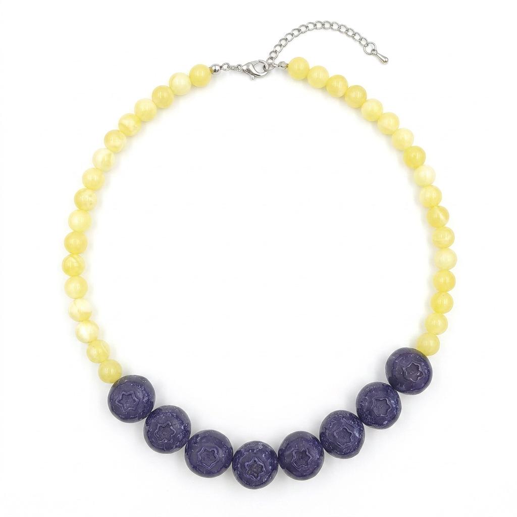 Sommer Übertrieben Retro Spaß Bunt Frucht Apfel Zitrone Blaubeere Harz Perlen Choker Halskette für Frauen Statement Schmuck Geschenk