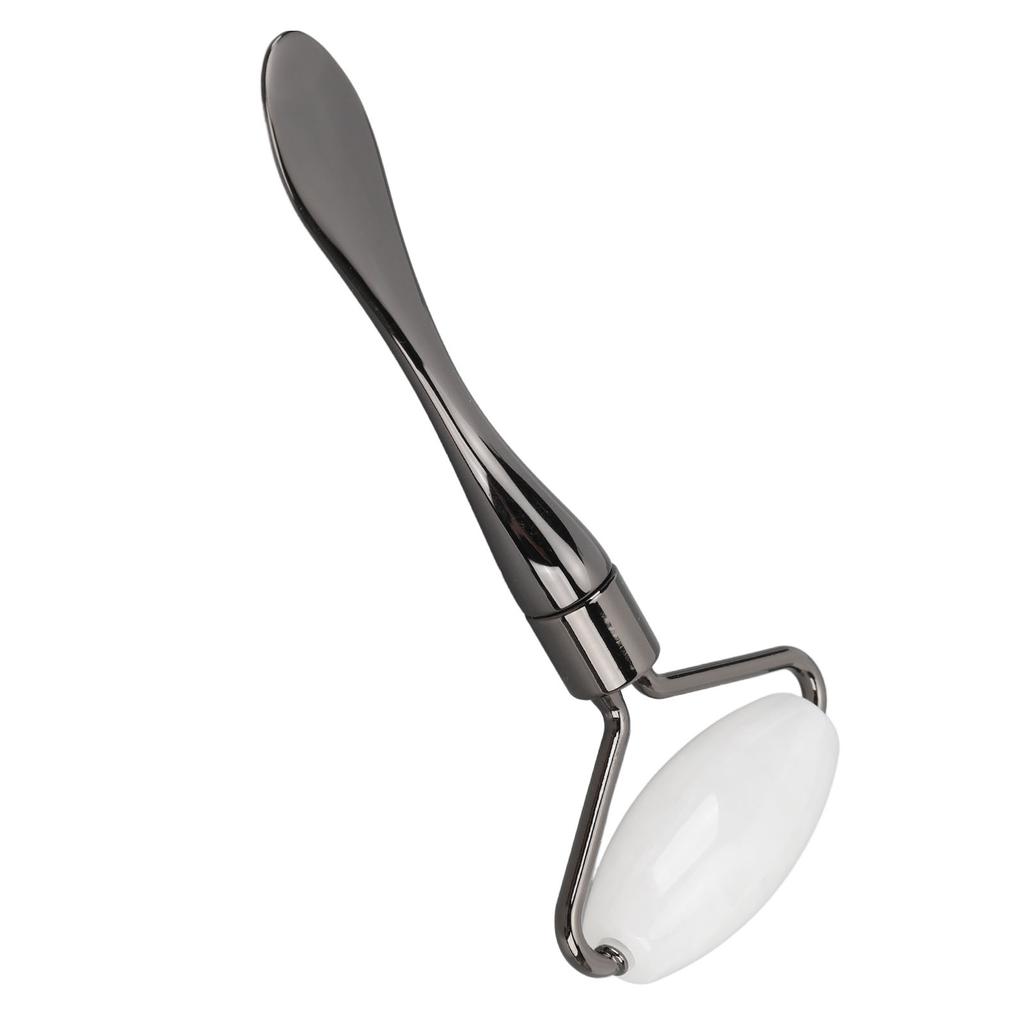 Eye Cream Applicator Roller Jadestone Face Massage Stick Zinc Alloy Cream Spoon for Daily Skincare