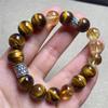 Natural Yellow Tiger Eye Yellow Tower Crystal Couple Bracelet, Fashion Gift Bracelet Old Silver Accessories Original Jewelry