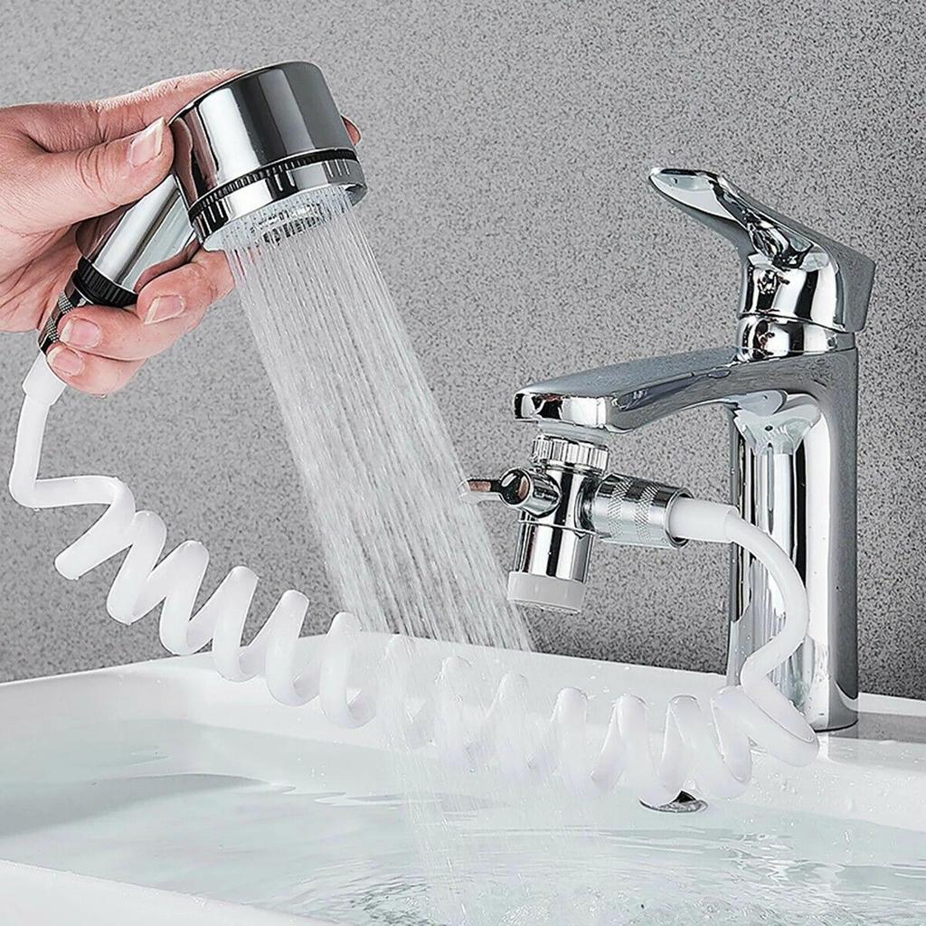 Ev Banyo lavabo musluğu Püskürtücü Su Musluğu Uzatma Memesi Ayarlanabilir Duş Seti Enayi Duvara monte Kurulumu Uygun
