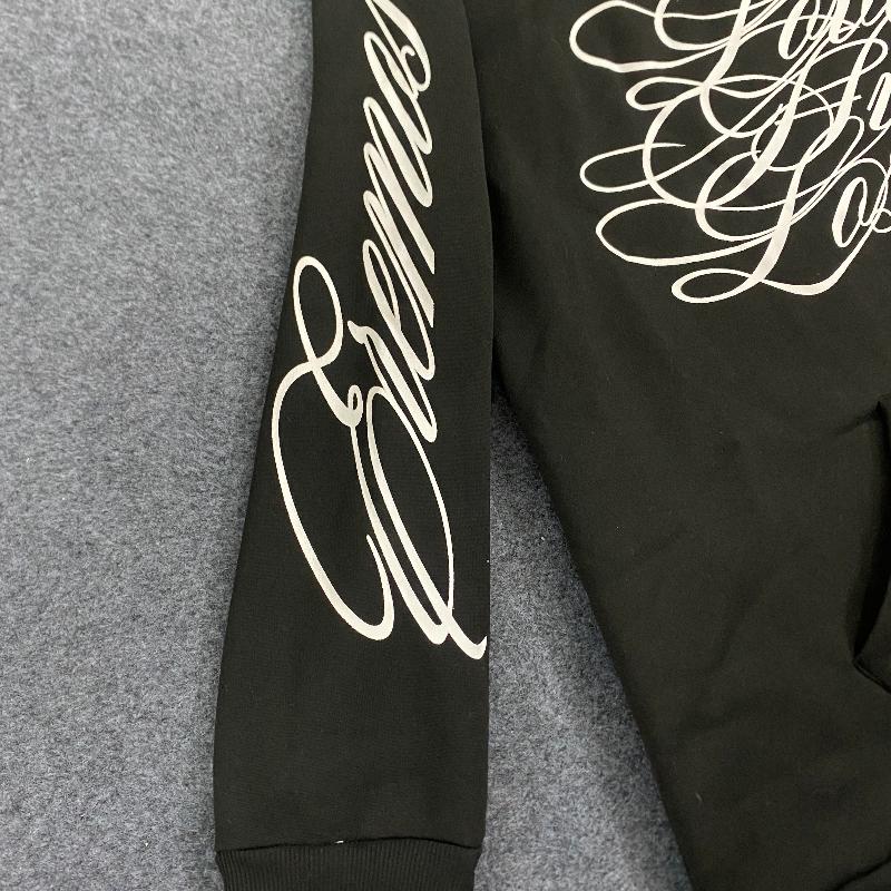 European and American Y2K Street Retro Dark Printed Long Sleeve Hoodie