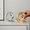 Creative Irregular Knot Ceramic Ornaments Golden Interwoven Twisted Knot Geometric Ring Home Decoration Accessories