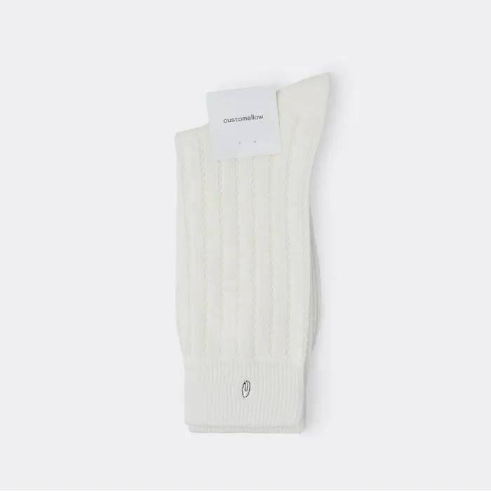 White Mesh Logo Socks CALAX26105WHX