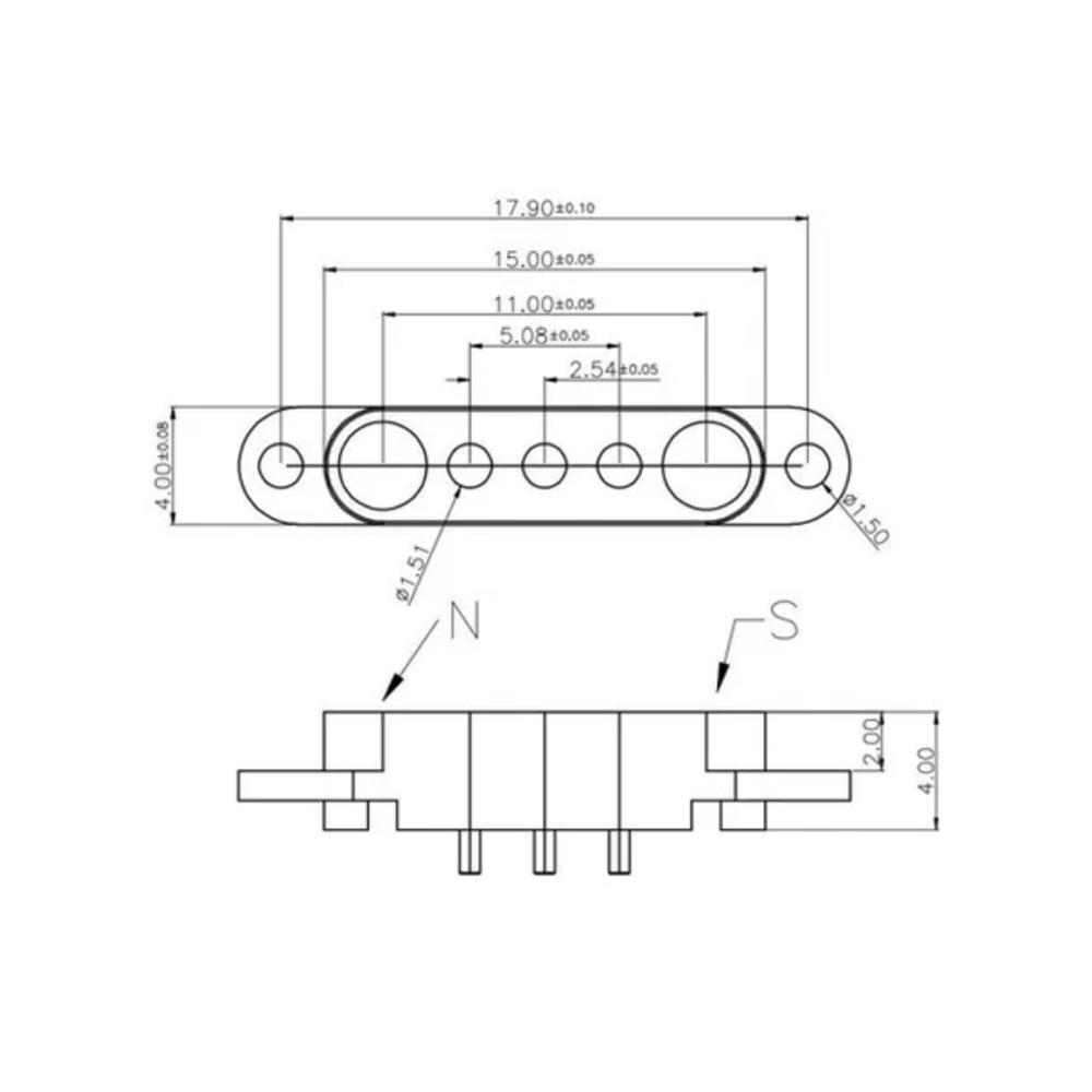 1 Paar 12V 1A Wasserdichter Magnetischer Pogo-Pin-Steckverbinder Pogopin Stecker Buchse 2,5 MM Federbelastete DC-Strombuchse 60g Elastische Kraft
