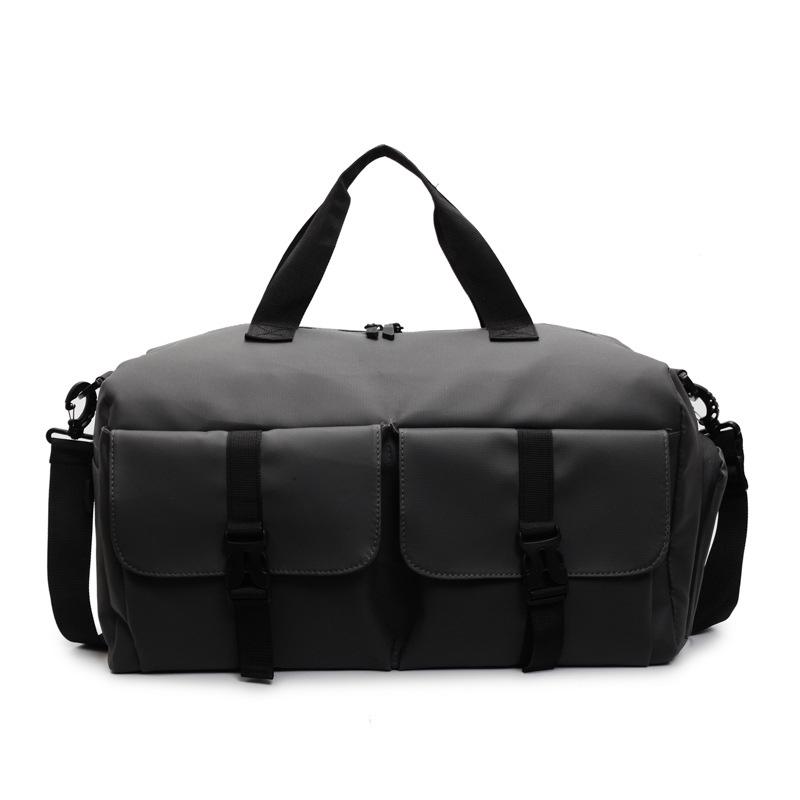 

Повседневная дорожная сумка, дорожная сумка для бизнеса большой вместимости, ручная, с отделением для сухих и влажных вещей, простая фитнес-сумка серый