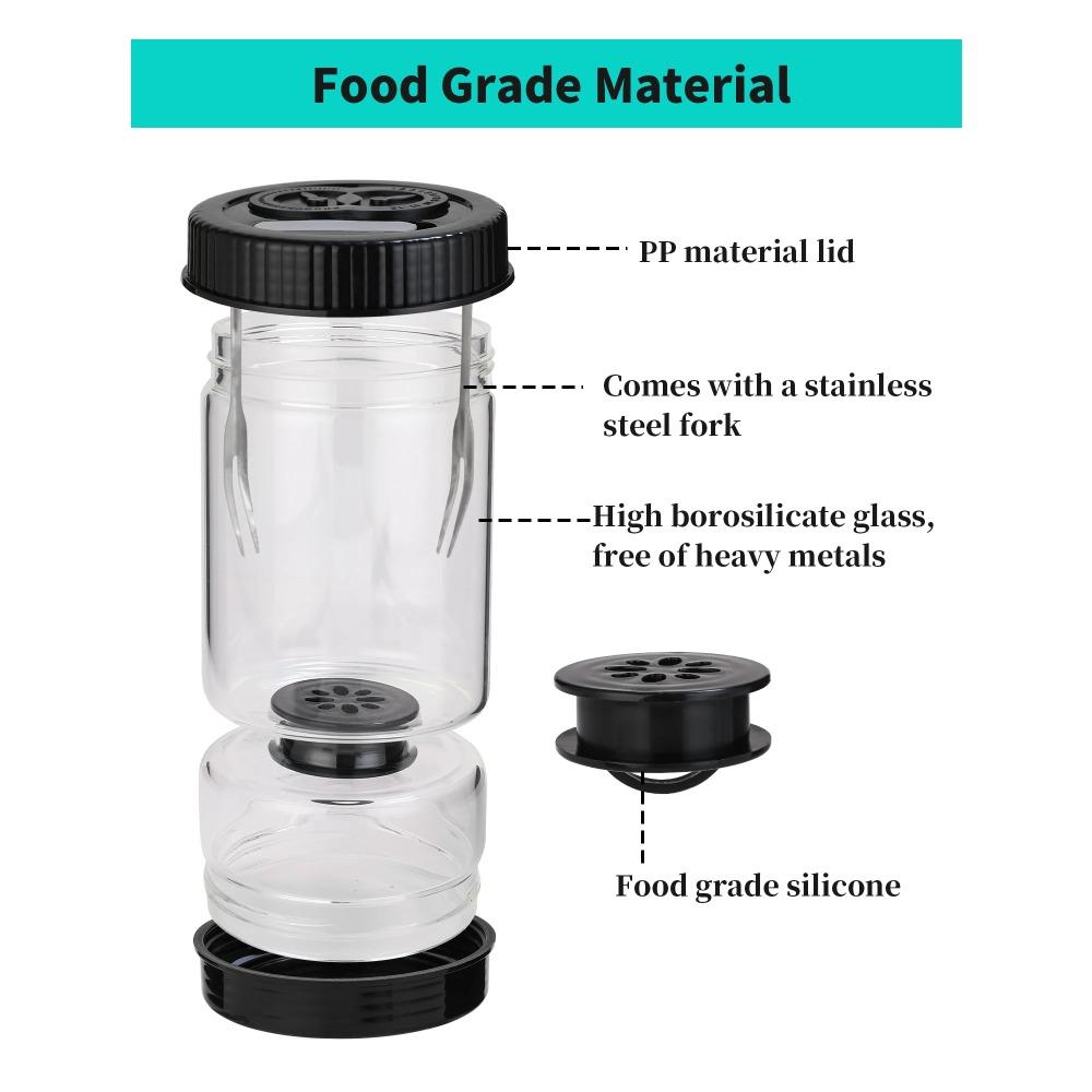 Perforated Pickle Olive Container Hourglass Shape Vegetable Dehydrator Jar Canned Fruit