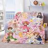 Cardcaptor Sakura Anime Blanket Flannel Throw Soft Warm Lightweight Blanket for Sofa Bed Cozy Home Decoration -QJY