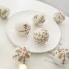 Wool Felt Xmas Tree Hanging Decor Snowflake Shape Christmas Decorative Felt Balls  Wreath Garland