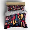 Colorful Alphabet Pattern Bedding Set Bedding set (1 duvet cover, 2 pillowcases, duvet not included)