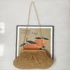 Chain Strap Shell-shaped Weave Bag Bohemian Chain Crossbody Bag Simple Beach Bag  Students