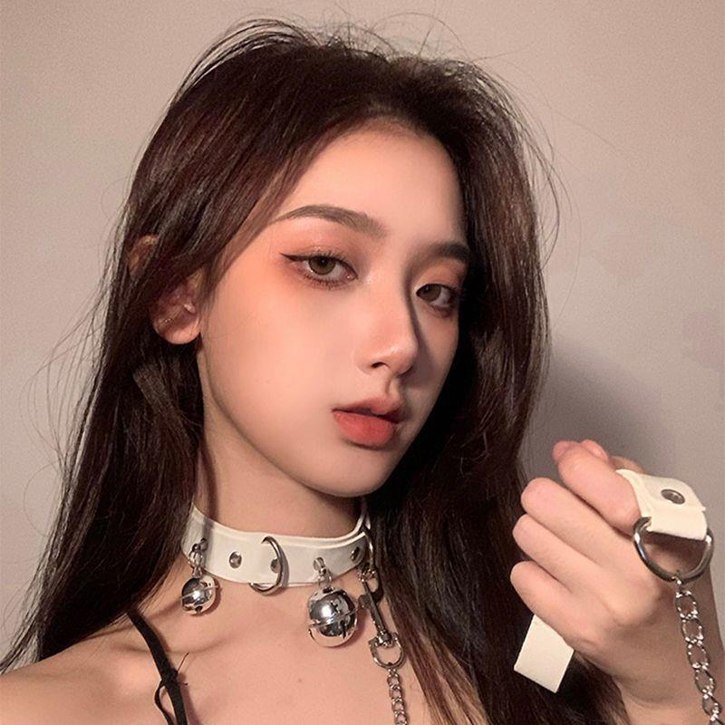 Glockenhalsband Damen Halsband Kette Halsband Herren Schlüsselbein Kette Halsring Halskette Halskette Halsring Halsband Leder