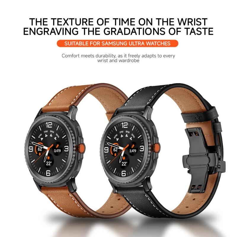 Premium Leather Band for Samsung galaxy watch 8 40mm 44mm  Business Strap for galaxy watch 8 classic 46mm Smartwatch Bracelet