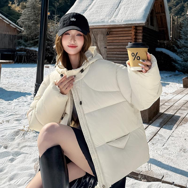 Winter Winter New Fashion Korean Version Hooded Warm Thickened Casual Bread Jacket