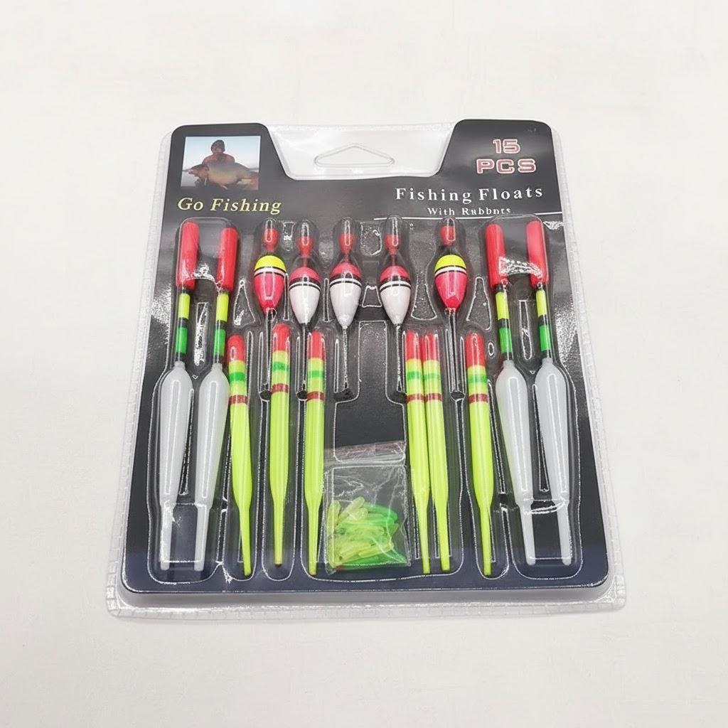 

Fishing Bobber Kit 5Pcs 15Pcs High Sensitivity Wood Floats for Multi-Purpose Fishing Tackle Durable Accessories