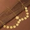 Adjustable Indian Bridal Headpiece Metal Hair Chains Egyptian Gold Head Chain  Party Accessories