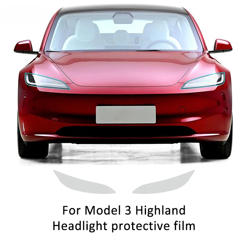 Heenvn For Tesla Model Y /3 Highland 2023 TPU Up Car Window B Pillars Transparent Protective Film Anti-Scratch Car Accessories