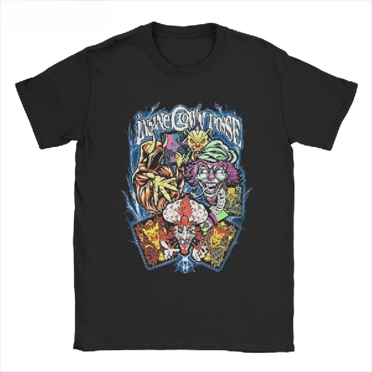 

Men Women Insane Clown Posse Album T Shirts ICP Horrorcore Cotton Tops Vintage Short Sleeve Crewneck Tee Shirt Idea T-Shirts XXXXXL чорний