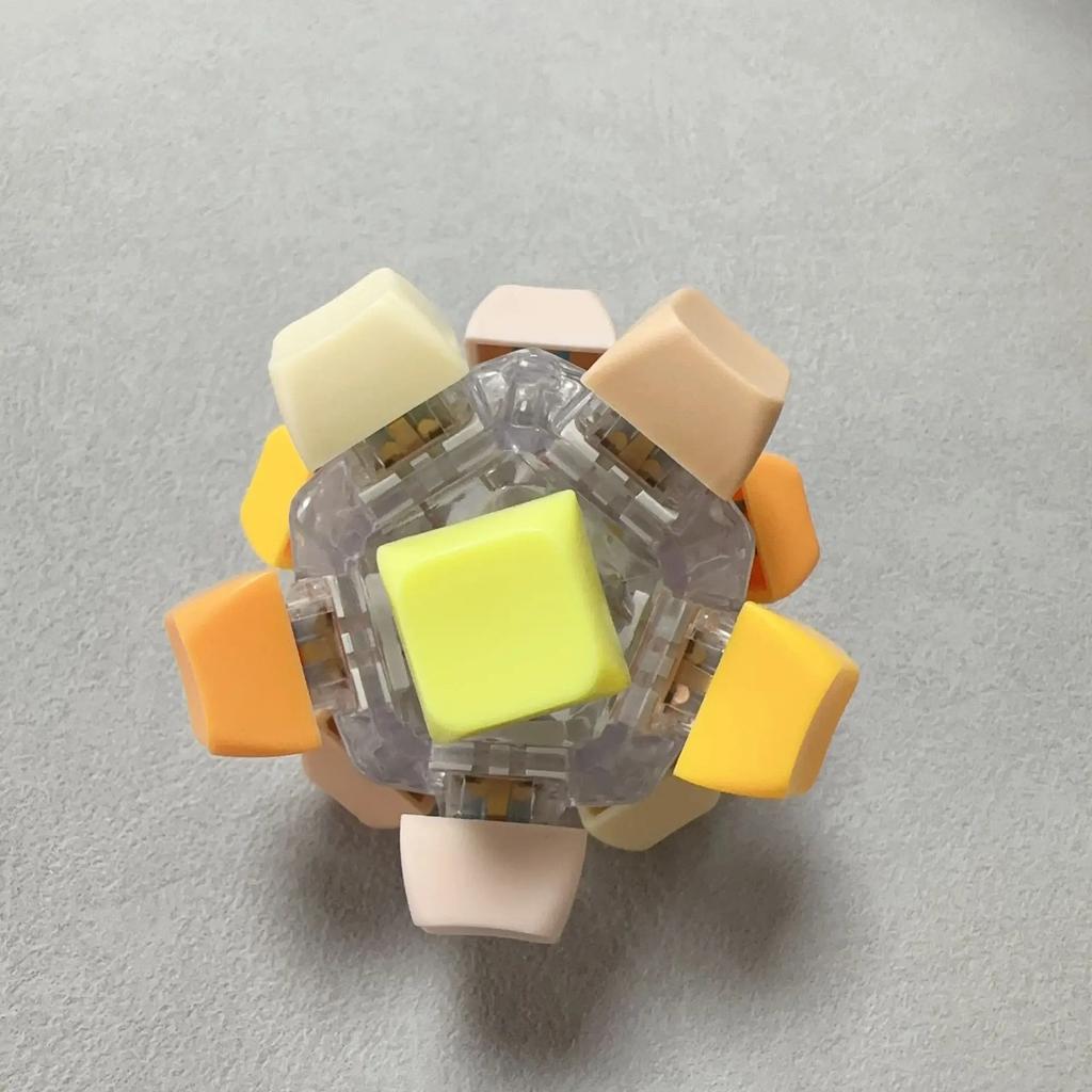 Lighting 12 Sides Keyboard Clicker Decompression Toys Button Keycap Stress Relief Sensory Toys Keyboard Fidget Toys For Adults