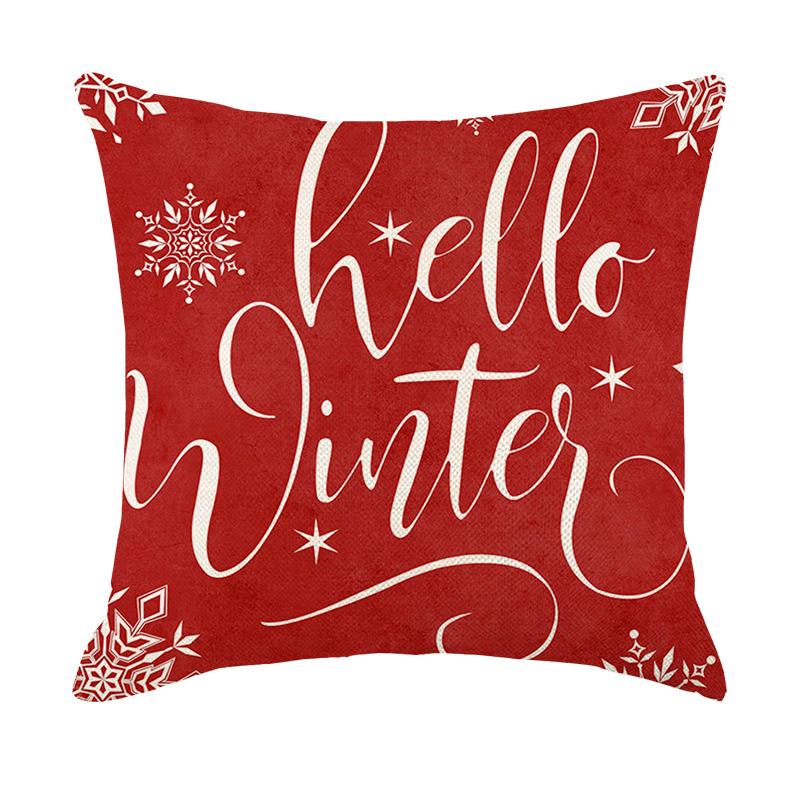 Christmas Pillowcase Side Sleeping Sofa Bedroom Lumbar Linen Santa Letter Christmas Limited American Home