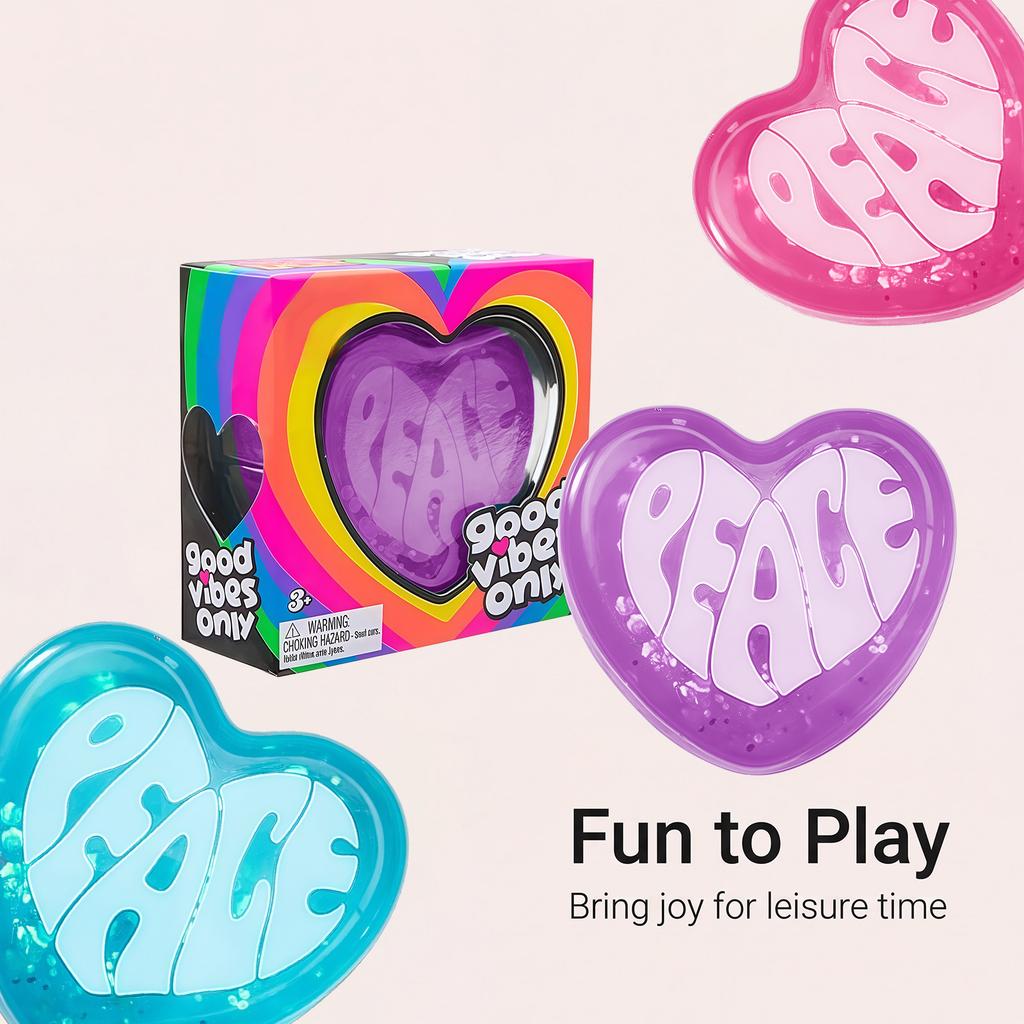 In Stock Needoh Heart Squishy Toy Blind Box Cute Heart Shape Stress Relief Soft Slow Rebound Fun Portable Toy Surprise Toy Gift