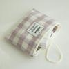 Flat Pouch _ Wool Check French Lilac (M)