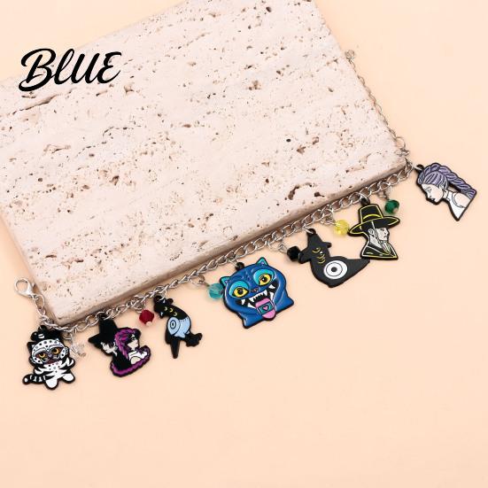 Bracelet Demon Hunters-Inspired Zinc Alloy Enamel Cat Charms Snake Expression
