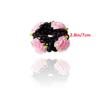 Aylhfo Girls' Spring 2pcs Colorful Flower Wig Scrunchies/Cute Bohemian Style Fabric Flower Wig Ponytail Hair Ties