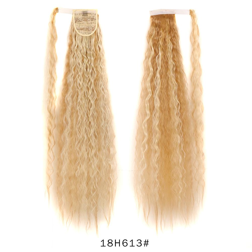 Jeedou Ponytails Extension 34inch Extra Long Bohemia Style Kinky Curly Synthetic Ponytail Hair Afro Fluffy Hairpiece Daily Use