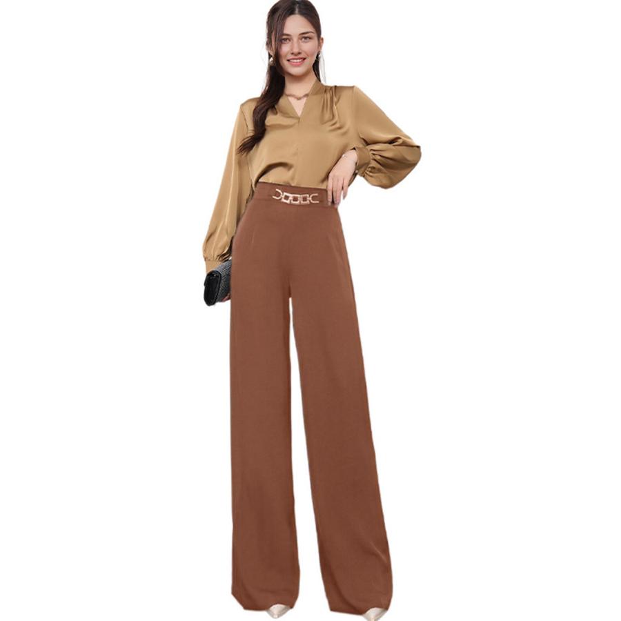 Women's New Imported Bestseller Solid Color Draped Wide Leg Pants Formal Trousers for Women
