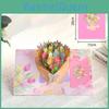 Foreverblooming Flower Popup Card For Valentines Day And Mothers Day With Laser Cut Artwork