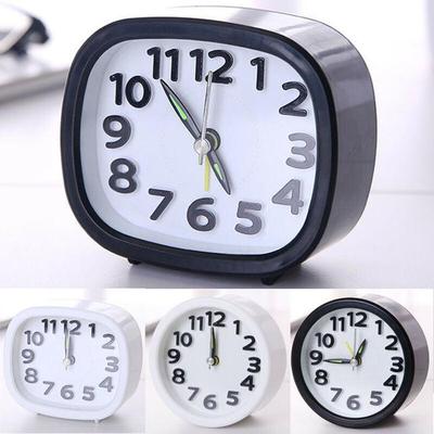 Battery Operated Quartz Alarm Clocks No Ticking Snooze Silent Clock Desk Home Decor