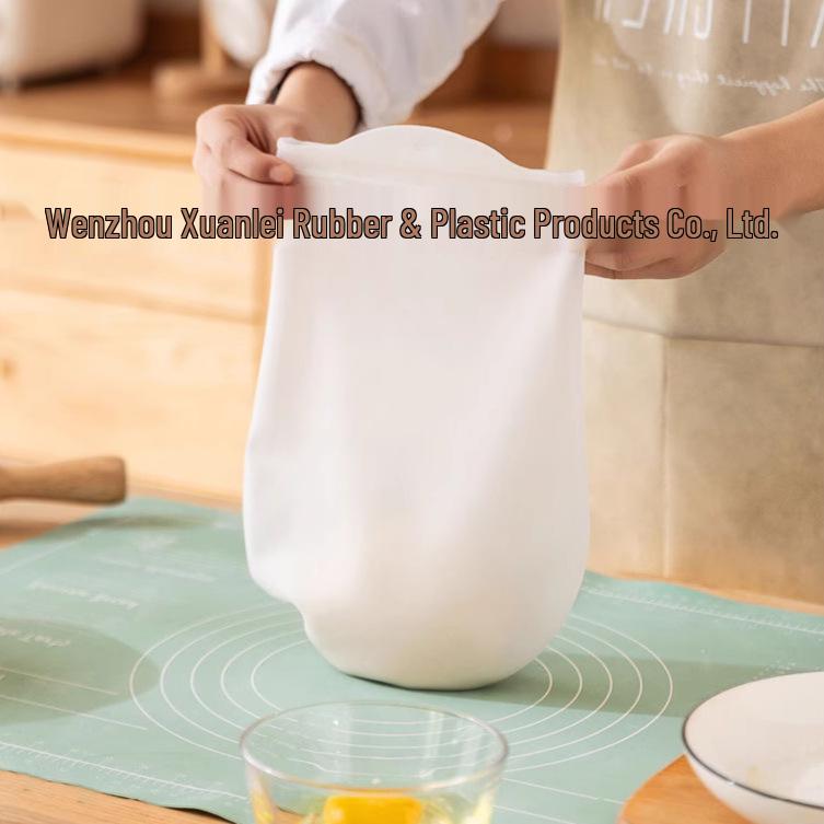 Silicone Dough Kneading and Proofing Bag with Tie Straps - Large & Small Sizes for Kitchen Baking