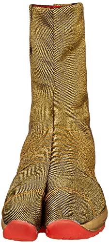 Margo Air Jog V (Five) Tabi Socks, Festival Drum Design, Air Cushion, Made in Japan, Limited Edition, 6-Ply Kohaze, Unisex, Adult, Gold, 29.0 cm, 2E