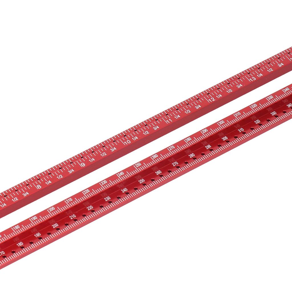 24 Inch Scribing Ruler Snap in Slider and Thickened Base 360 Degree Marking Aluminum Alloy Adjustable T Square Scriber