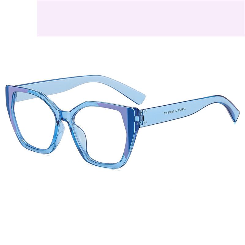 

Brand Design Oversized Polygon Patchwork Color Frame Hyperopia Eyewear Photochromic Anti Blue Ray Computer Women Reading Glasses 0