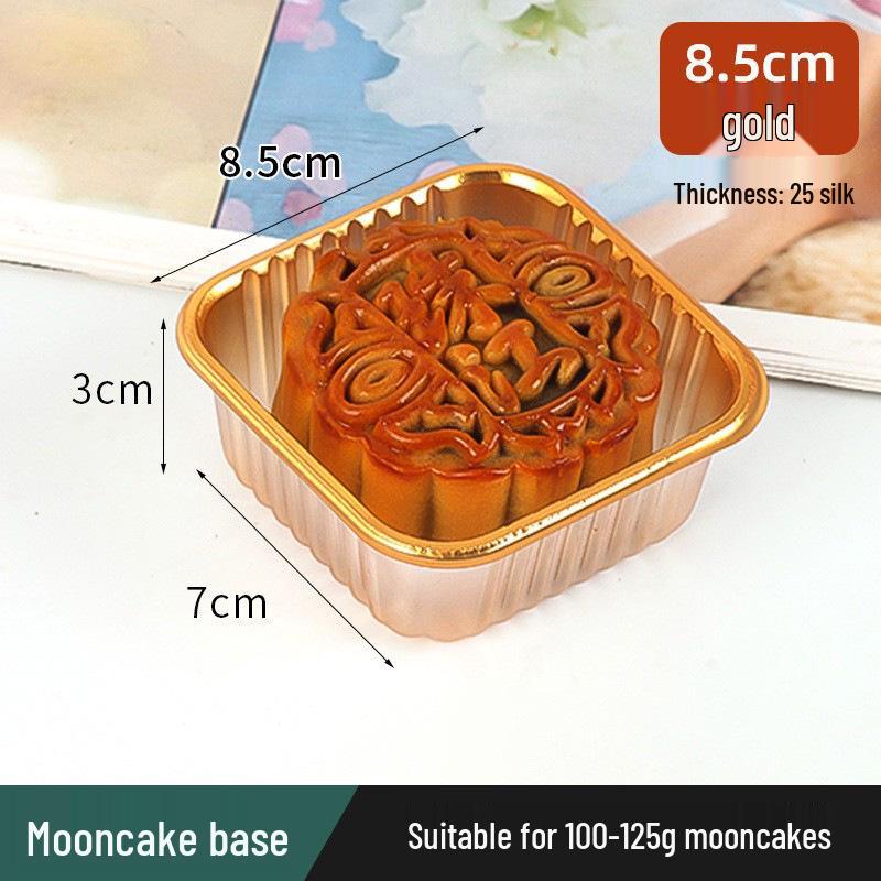 Golden Mooncake Blister Packaging: Salted Egg Yolk Pastry Tray with Mung Bean Cake Blister Box.
