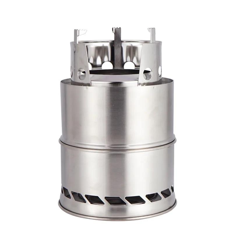 

Портативная наружная дровяная газовая дровяная печь складная дровяная печь для кемпинга газификационная печь ветрозащитная