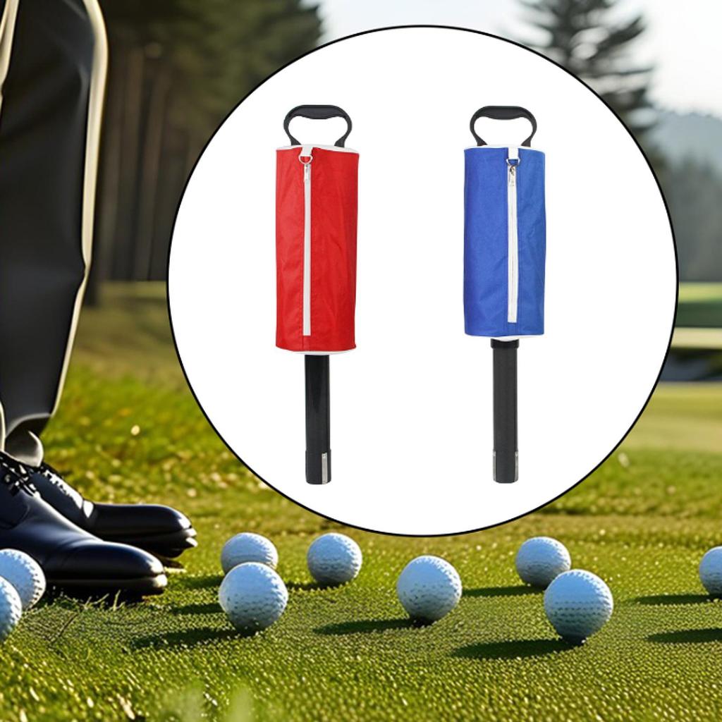Golf Ball Retriever Large Capacity Convenient with Removable Tube Holds 70 Balls Shag Bag Pick up Tool Practice Golf Equipment