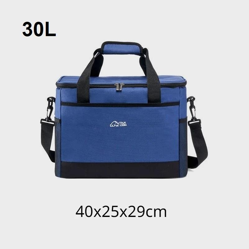 

30л большая вместительная сумка для пикника, водонепроницаемая портативная термоизоляционная сумка, сумка для льда, сумка-бокс для обеда, сумка-холодильник для хранения еды на открытом воздухе