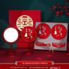 Double Happiness Red Wood Bride Gift Set: Mirror & Comb Collection