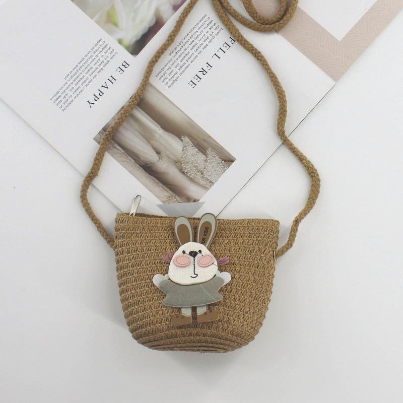 2024 Women's Mini Cartoon & Straw Flower Messenger Bags - Cute Beach Accessory