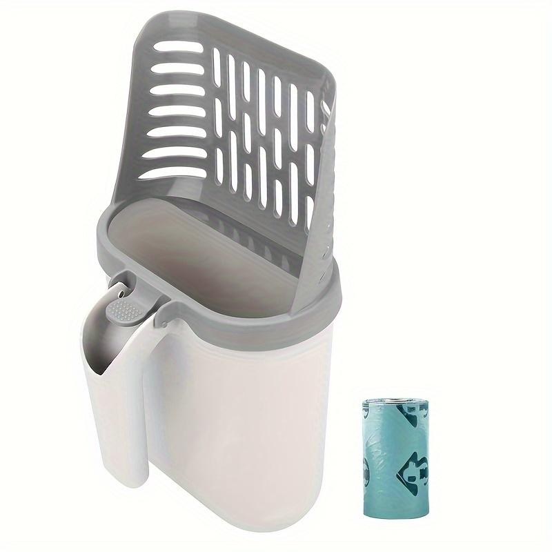 

Совок для кошачьего туалета с держателем для мусорного мешка, пластиковый очиститель для кошачьего туалета, простота использования для всех пород кошек, товары для животных 1 pc & garbage bag