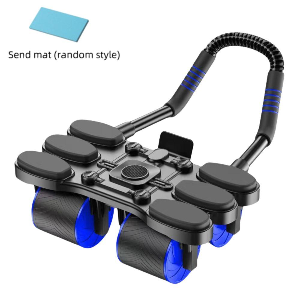 4 Wheels 6 In 1 Exercise Wheels Automatic Rebound Exercise Roller Upgrades Workout Wheel Home Gym