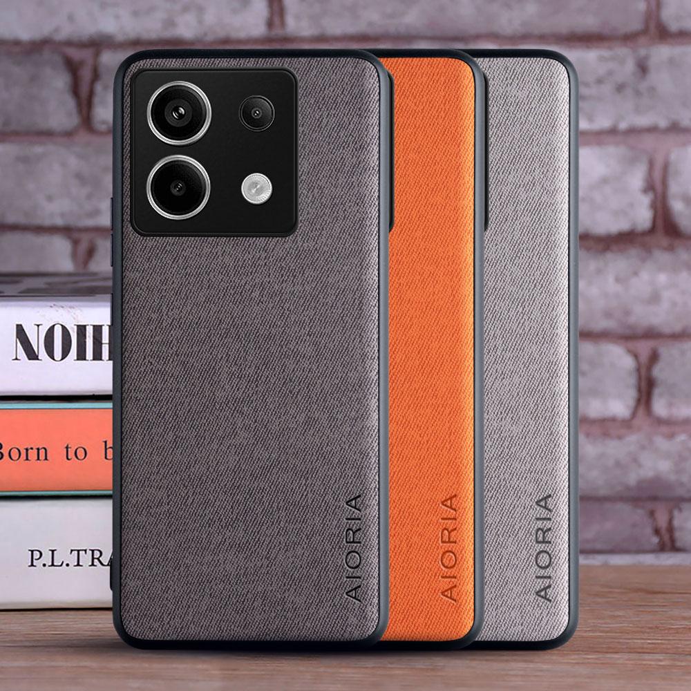 

Case for Xiaomi Redmi Note 13 Pro Plus 4G 5G coque Luxury textile Leather soft cover funda for redmi note 13 pro case capa