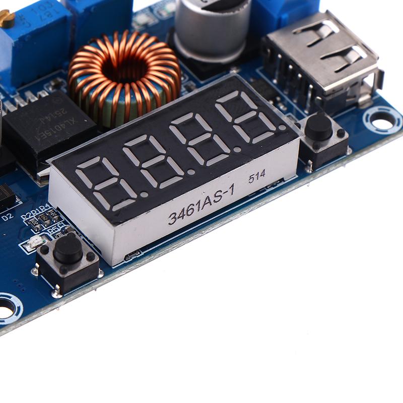 Xl4015 75W Dc-Dc 5A Led Drive Lithum Battery Charger Module Regulators Module Adjustable Buck Module With Voltmeter Display