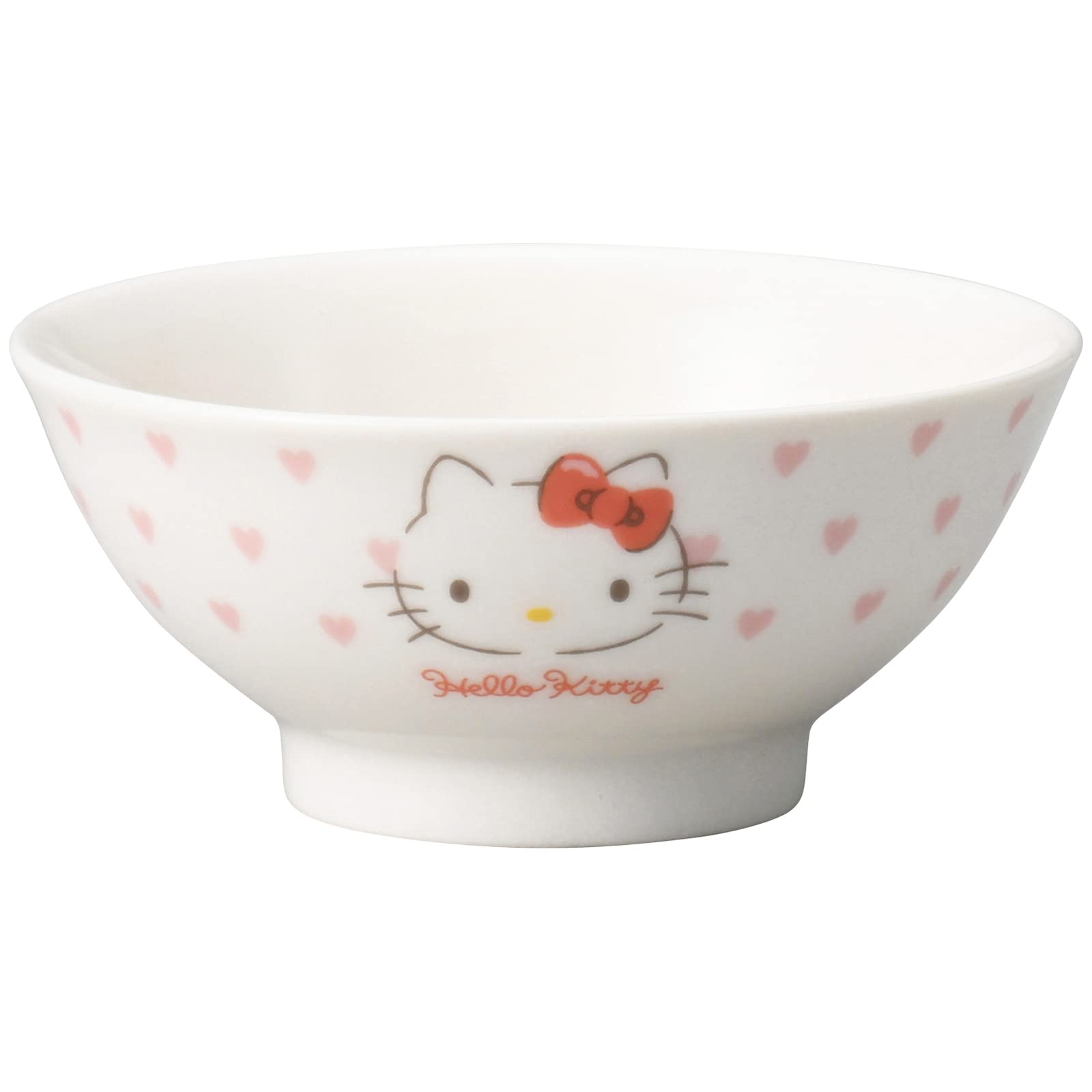 

Kanesho Pottery Hello Kitty Rice Dishwasher and Microwave Kitty Pink Heart Made in 365110 (Kaneshotouki) Bowl, Children s Safe, Merchandise, 10.5cm, белый